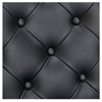 Thumbnail for Princeton Gold Barber Chair Close-Up View Of Diamond Tufted Black Upholstery Pattern