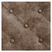 Princeton Gold Barber Chair Close-Up View Of Diamond Tufted Vintage Brown Upholstery Pattern