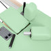 Reformer Elina Pilates Foldable for Home Plus Box  Green Variant Close-Up View Showing Removable Headrest And Shoulder Rest System