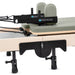 Reformer Elina Pilates Foldable for Home Plus Box Iceberg Variant Close-Up View Of The Carriage And Adjustable Shoulder Rests