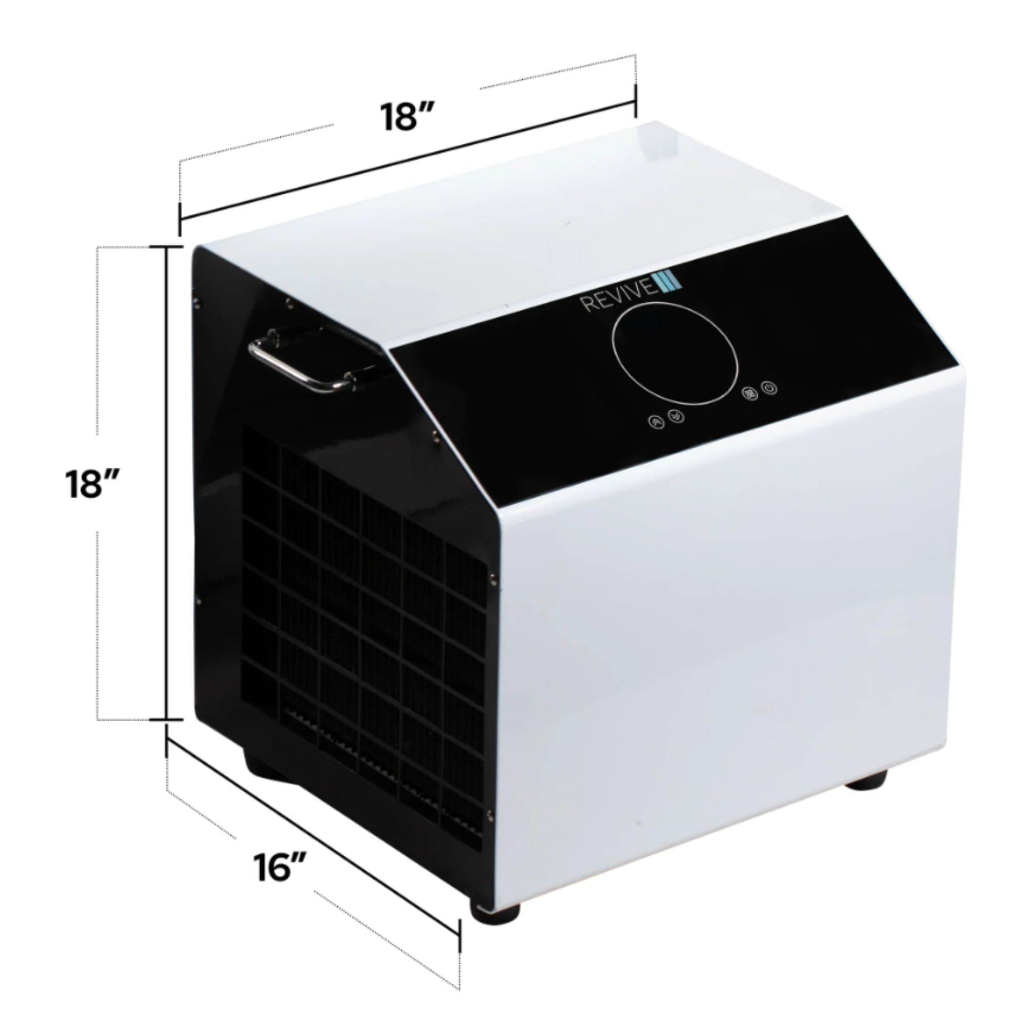 Revive Core .8HP Chiller Front Angle With Dimensions