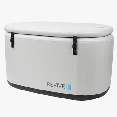 Revive Inflatable Cold Plunge Ice Bath Tub – 98 Gallons Covered Front Angle View On White Background
