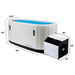 Revive Inflatable Ice Bath Tub Angle View With Dimensions