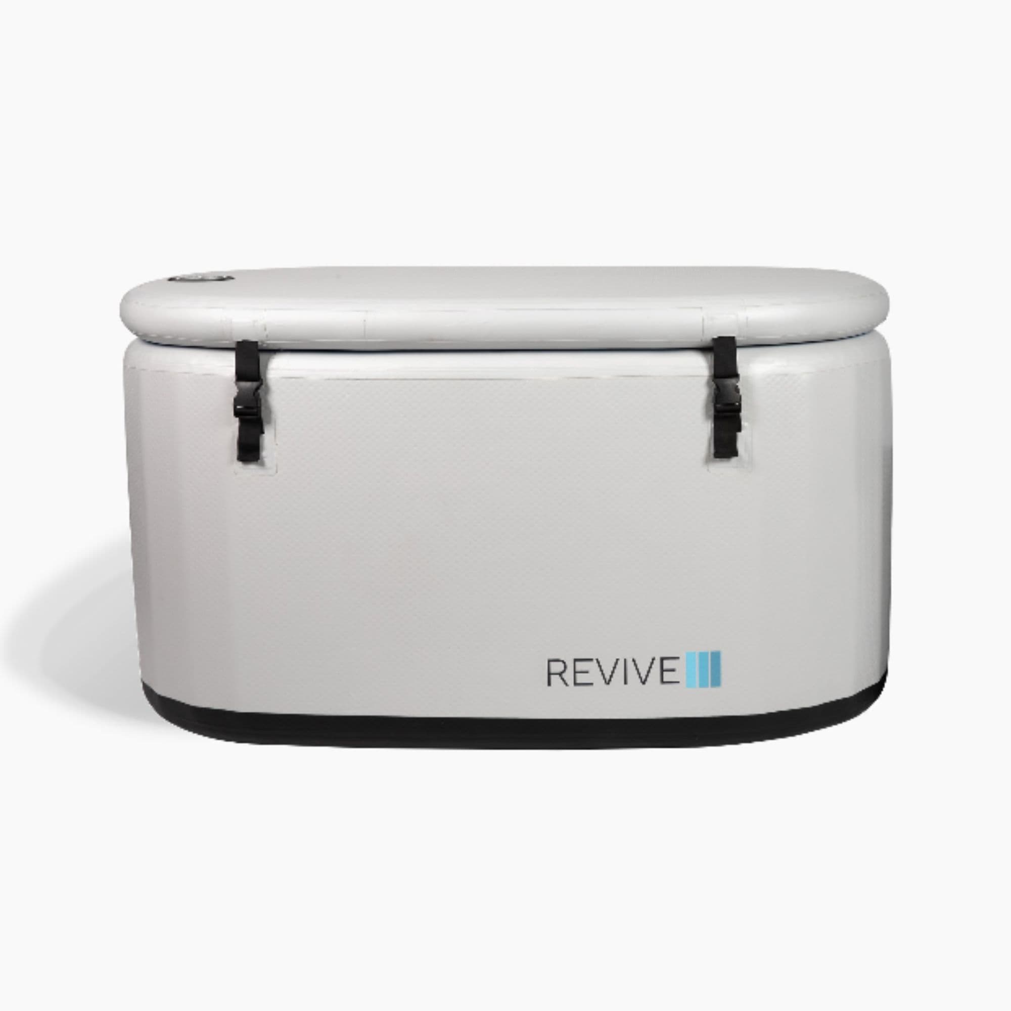 Revive Inflatable Ice Bath Tub Covered Front View On White Background