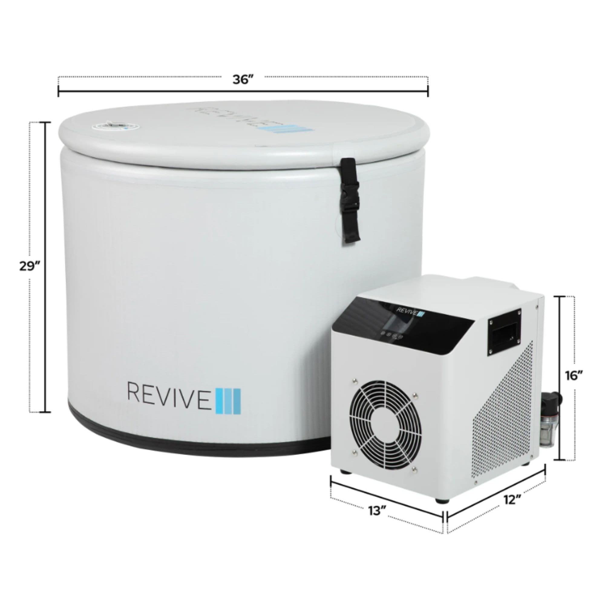 Revive Inflatable Pod Cold Plunge With Dimensions