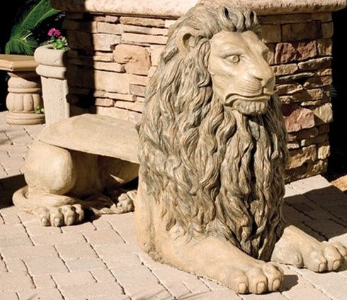 Lion Concrete Bench- Phoenix Precast Products