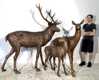 Thumbnail for Bronze Deer Family Sculpture by Metropolitan Galleries