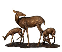 Thumbnail for Bronze Doe and Two Fawns Sculpture by Metropolitan Galleries