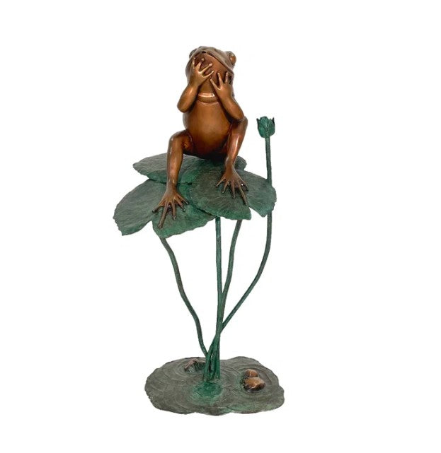 Bronze Frog on Lotus Fountain by Metropolitan Galleries