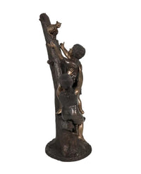 Thumbnail for Bronze Boy and Girl with Cat in Tree Garden Sculpture by Metropolitan Galleries