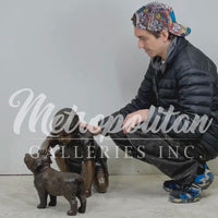 Thumbnail for Bronze Boy with Dog Sculpture Set by Metropolitan Galleries