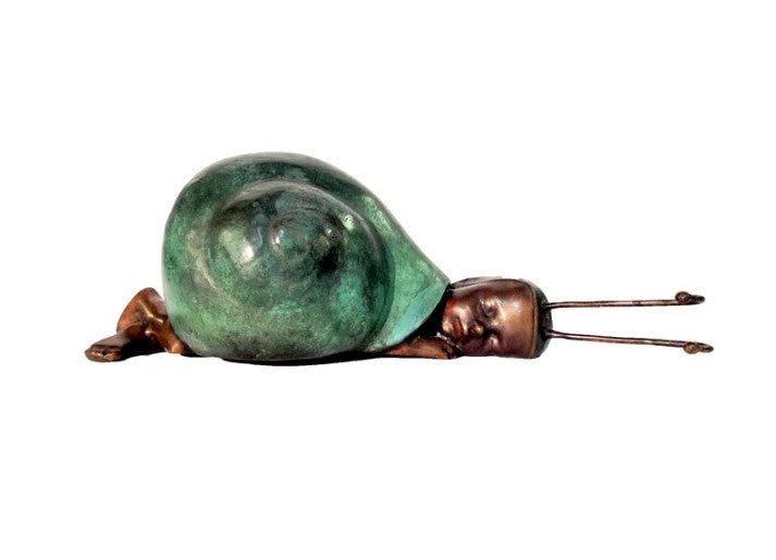 Bronze Large Snail Baby Sculpture by Metropolitan Galleries