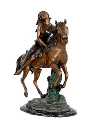 Thumbnail for Bronze Free Spirit Girl Sculpture by Metropolitan Galleries