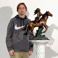 Thumbnail for Bronze Free Spirit Girl Sculpture by Metropolitan Galleries