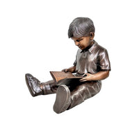 Thumbnail for Bronze Boy Reading Book Statue by Metropolitan Galleries