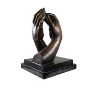 Thumbnail for Bronze Clasped Hands Table Top Sculpture by Metropolitan Galleries