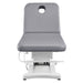 Serenity Electric Treatment Table Front View Of Gray Color With Face Hole On White Background
