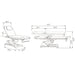 Serenity Electric Treatment Table Product Dimension Diagram