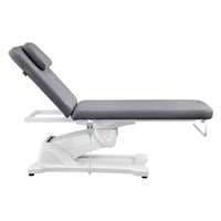 Thumbnail for Serenity Electric Treatment Table Side View Of Gray Color With Remote Control On White Background