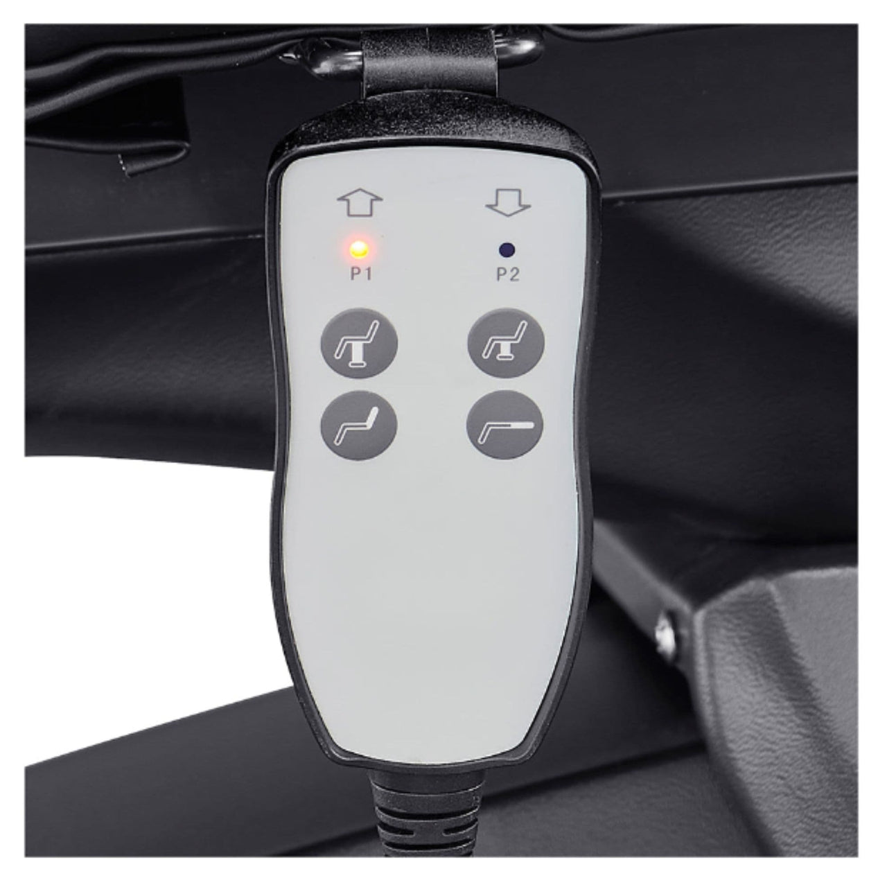Serenity Motorized Treatment Table Close-Up View Of Remote Control For Black Color