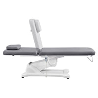 Thumbnail for Serenity Motorized Treatment Table Gray Color Side View With Remote Control And Head Section Adjustment Demo On White Background