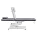 Serenity Motorized Treatment Table Gray Color Side View With Remote Control And Head Section Adjustment Demo On White Background