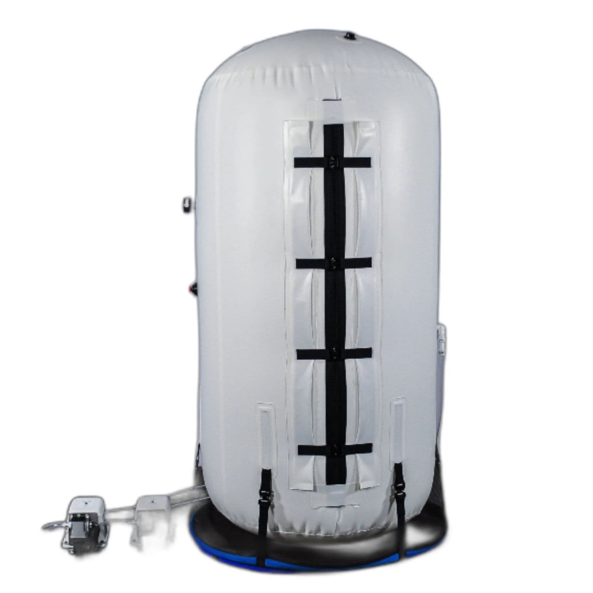 Summit to Sea Dive Vertical Hyperbaric Chamber Fully Inflated Rear View On White Background