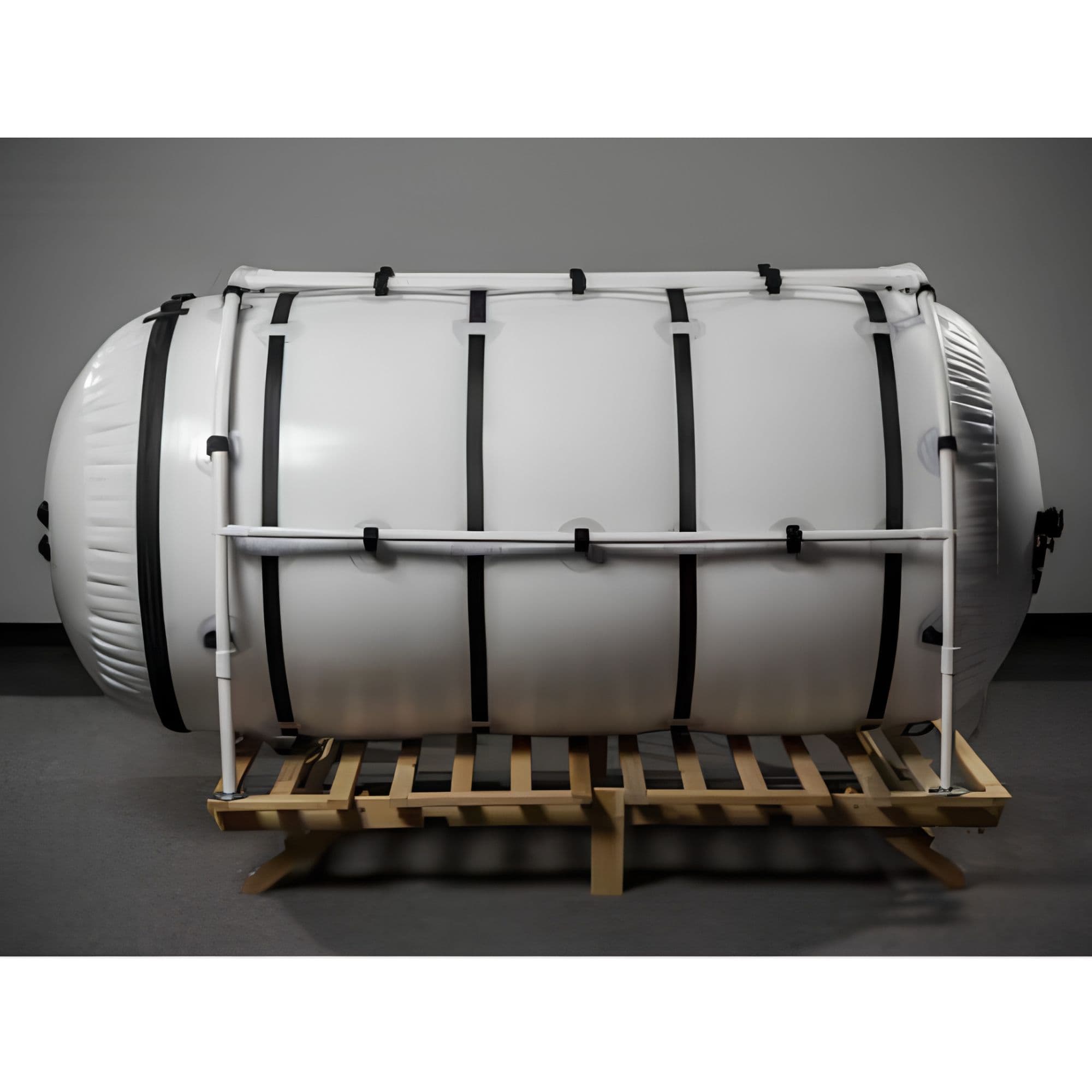 Summit to Sea Grand Dive Pro 46-Inch Chamber Full View Inflated On Wooden Platform