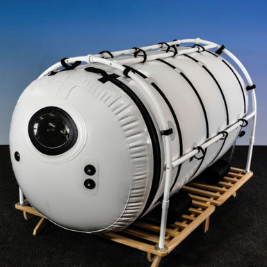 Summit to Sea Grand Dive Pro 46-Inch Chamber Fully Inflated Front Angle View On Colored Background And Black Floor