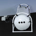Summit to Sea Shallow Dive Hyperbaric Chamber – 26-Inch Side View With Support Frame And Air Connections