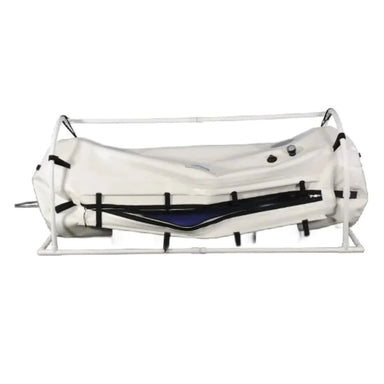 Summit to Sea The Dive Hyperbaric Chamber – 33-Inch Mild HBOT Deflated Front View On White Background