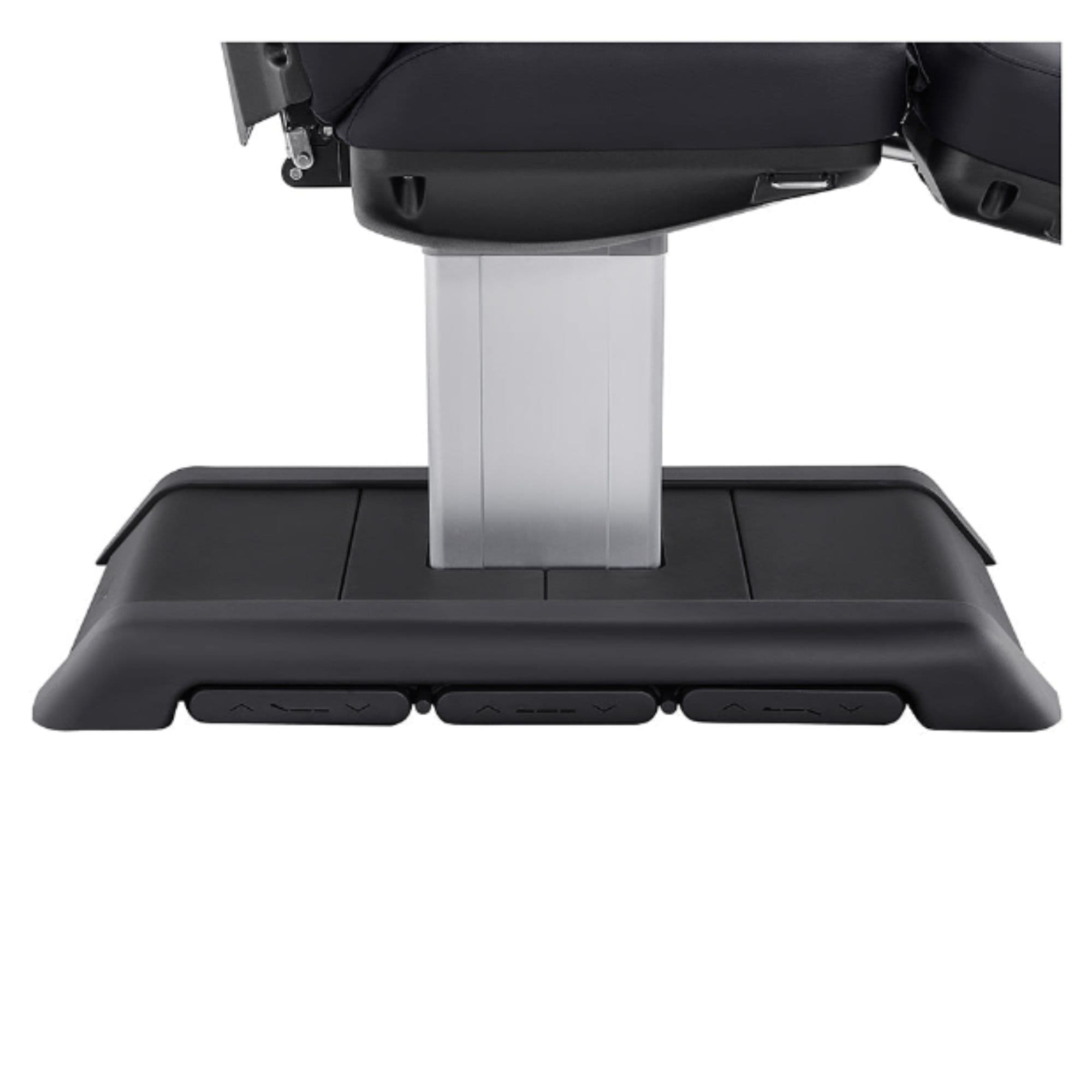 Sydney 4-Motors Esthetician Chair Close-Up View Of Chair Base With Foot Controls For Black Variant
