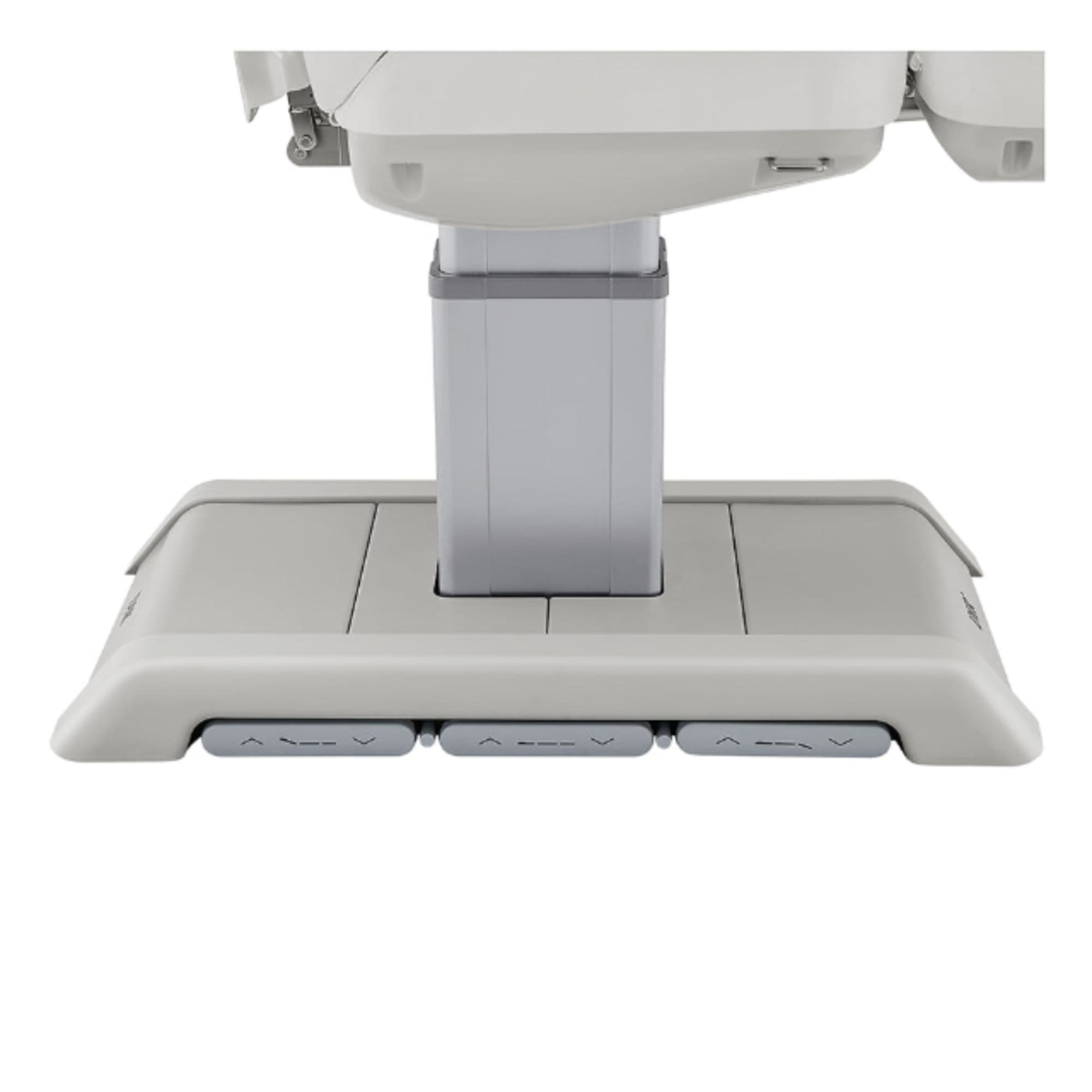 Sydney 4-Motors Esthetician Chair Close-Up View Of Chair Base With Foot Controls For White Variant