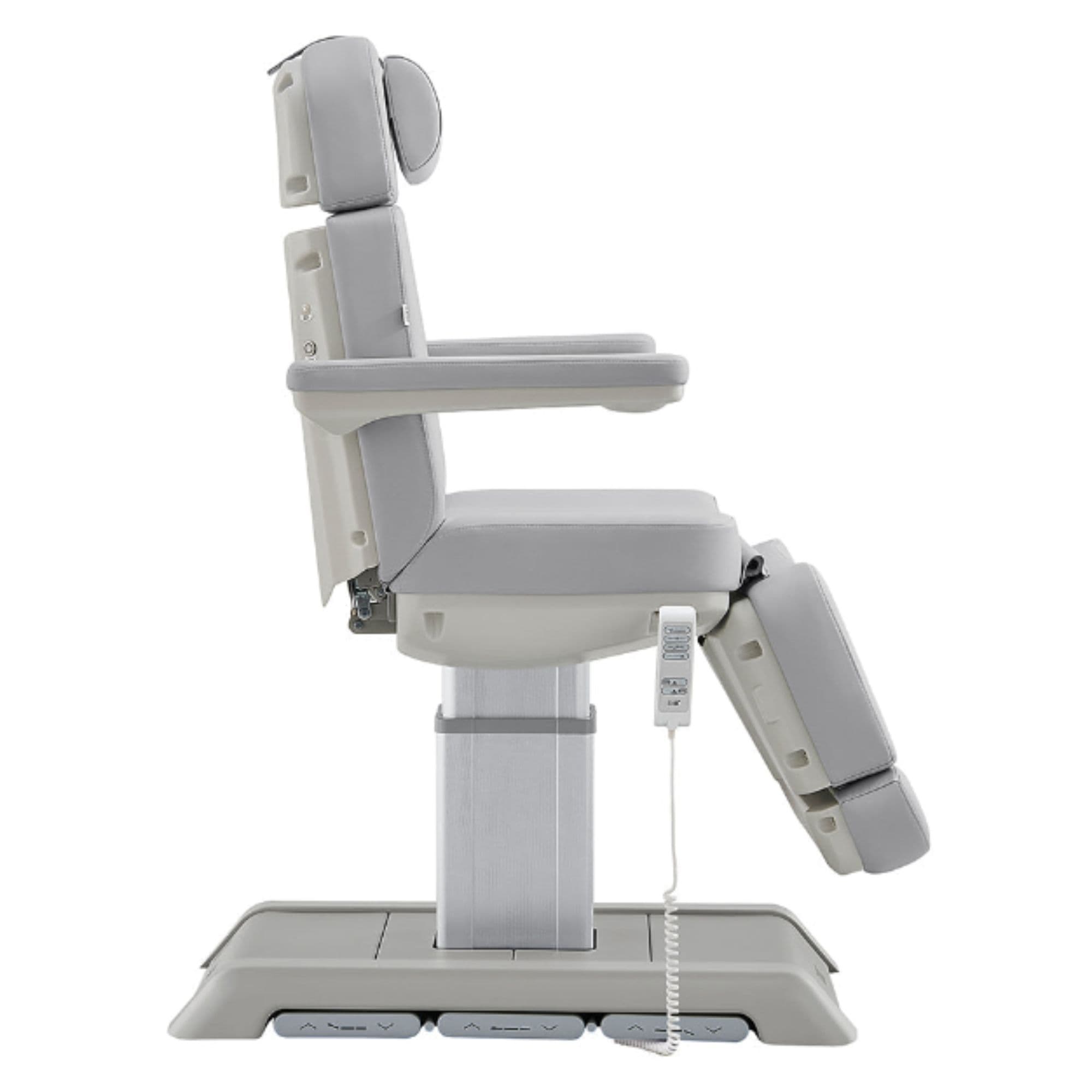 Sydney 4-Motors Esthetician Chair Gray Side View On White Background