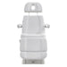 Sydney 4-Motors Esthetician Chair White Front View With Pulled-Up Face Hole Headrest On White Background