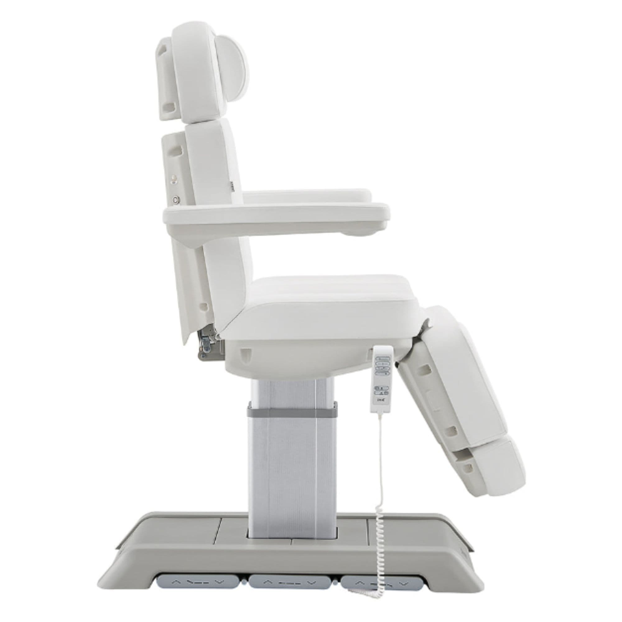 Sydney 4-Motors Esthetician Chair White Side View On White Background