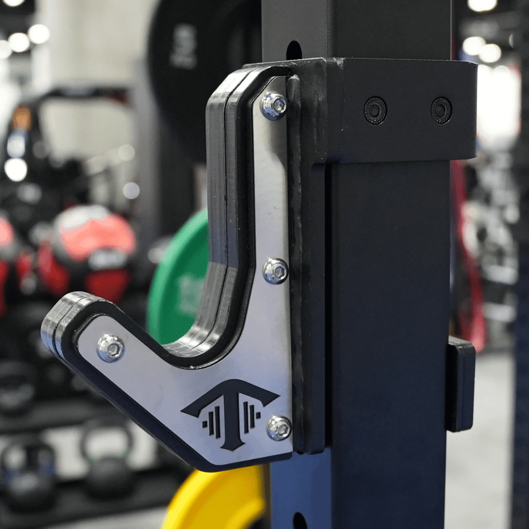 TGrip Basic Commercial 4 Post Rack - 3x3 Steel - Functional Multi-Grip Pull-Up - Sandwich Style J-Hooks