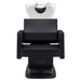 Takaran Adjustable Shampoo Backwash Unit Black Front View Of White Single Shampoo Wash Station
