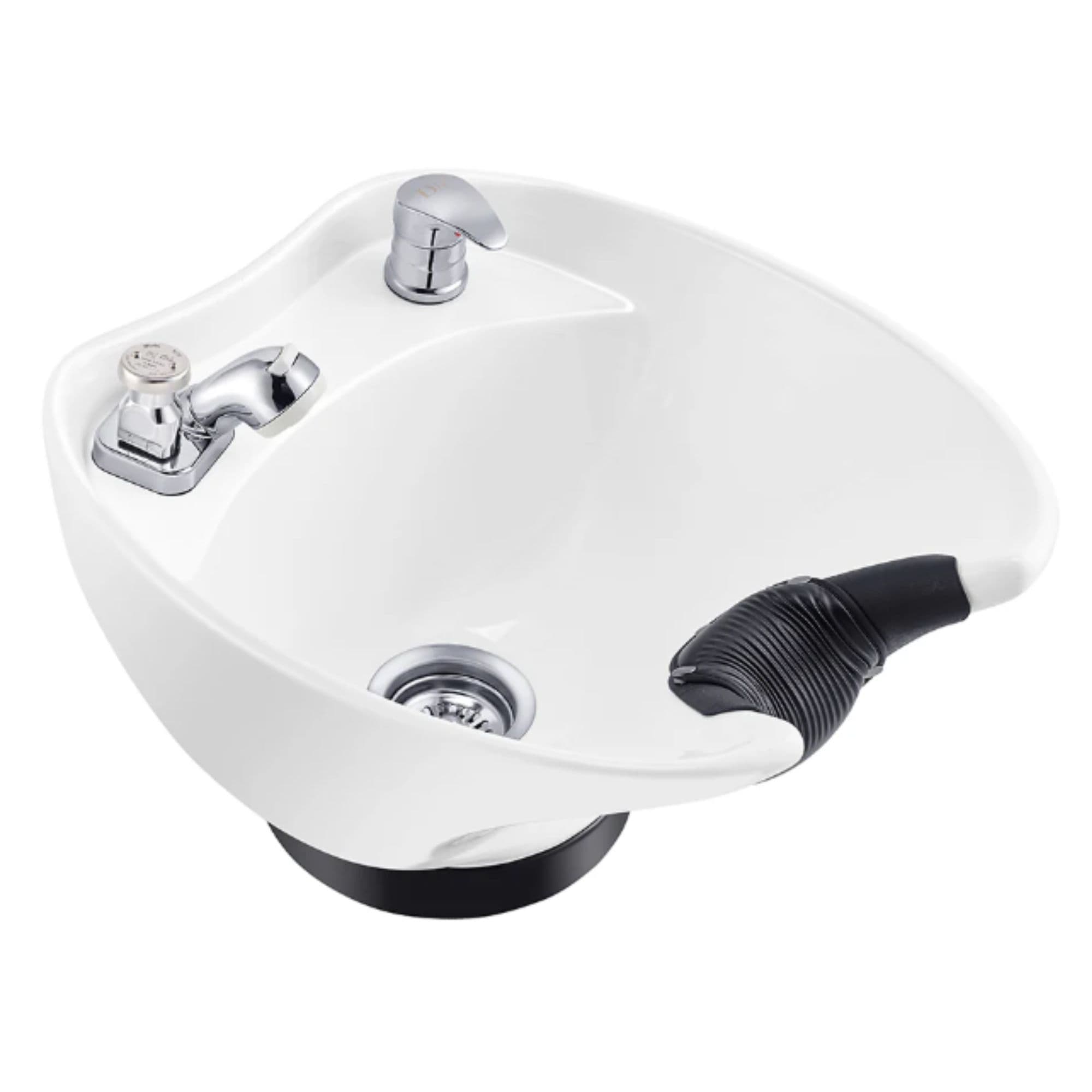 Takaran Adjustable Shampoo Backwash Unit White Shampoo Wash Station On Clean Background