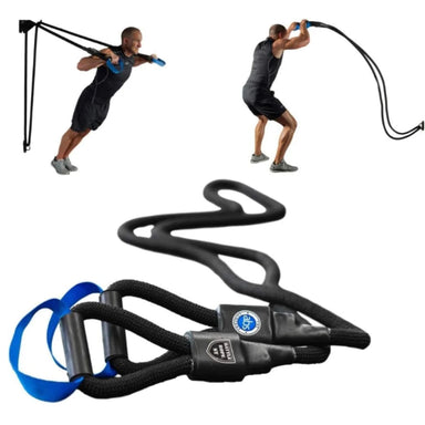 The Abs Company ABS3022 Battle Rope Suspension Trainer Close-Up View With Demonstration On White Background