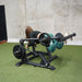 The Abs Company Froggy Glute Trainer Rear Angled View Of A Woman Performing A Weighted Leg Curl