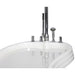 The ESCAPE Vichy Hydro-Massage Shower Close-Up View Of Fixtures On Clean Background
