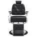 Titan Hydraulic Barber Chair Black Variant Front View On White Background