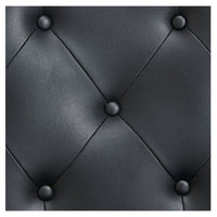 Thumbnail for Titan Hydraulic Barber Chair Close-Up View Of Diamond Tufted Black Upholstery Pattern