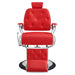 Titan Hydraulic Barber Chair Red Variant Front View On White Background