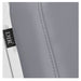 Tranquility 4-Motors Electric Medical Spa Treatment Table Close-Up View Of Gray Upholstery With Brand Name And Stitching On White Background
