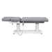 Tranquility 4-Motors Electric Medical Spa Treatment Table Gray Variant Side View Fully Reclined On White Background