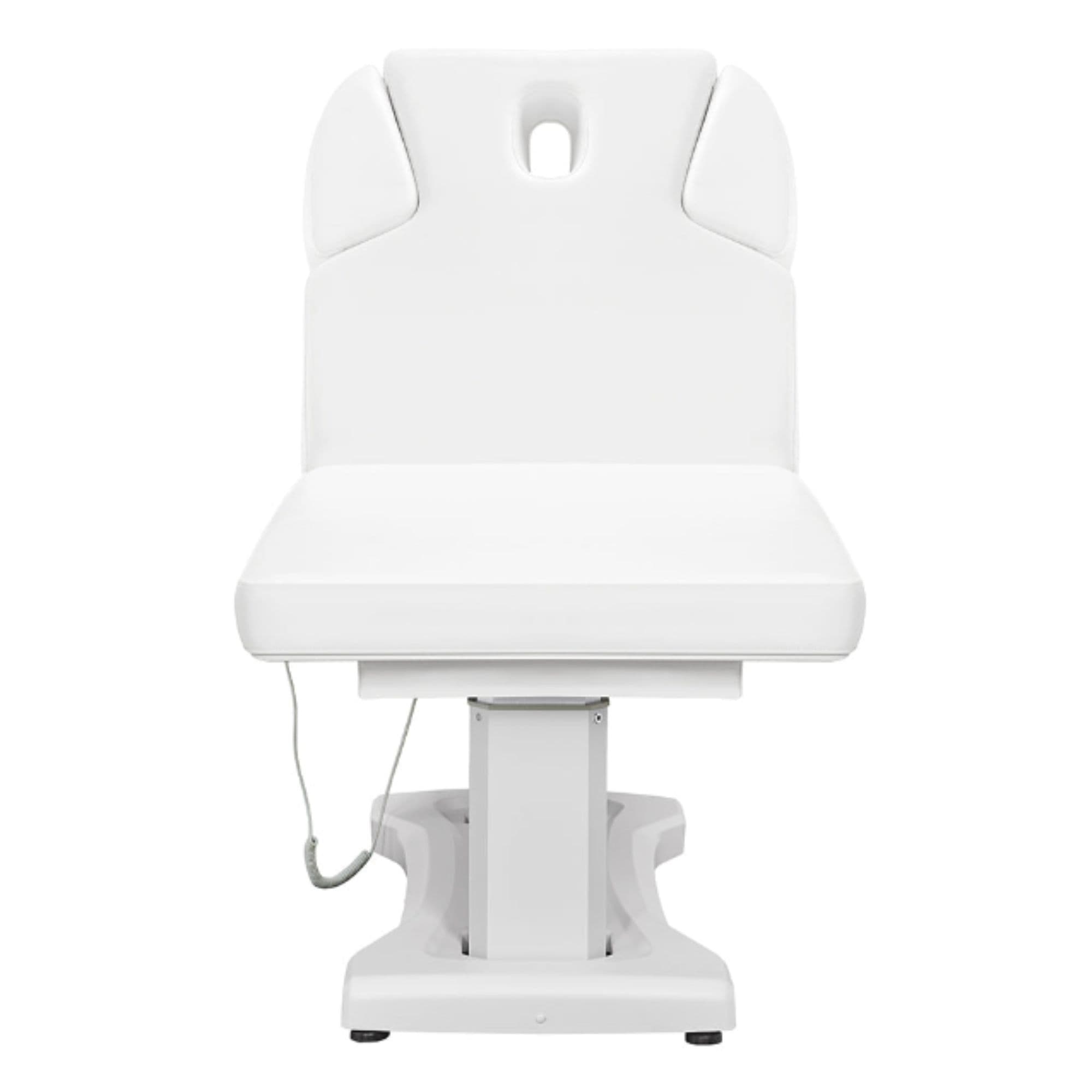 Tranquility 4-Motors Electric Medical Spa Treatment Table White Variant Front View On White Background