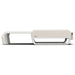 V7 Therapeutic Massage Bed By Ceragem Side View Fully Extended Of Beige Variant On White