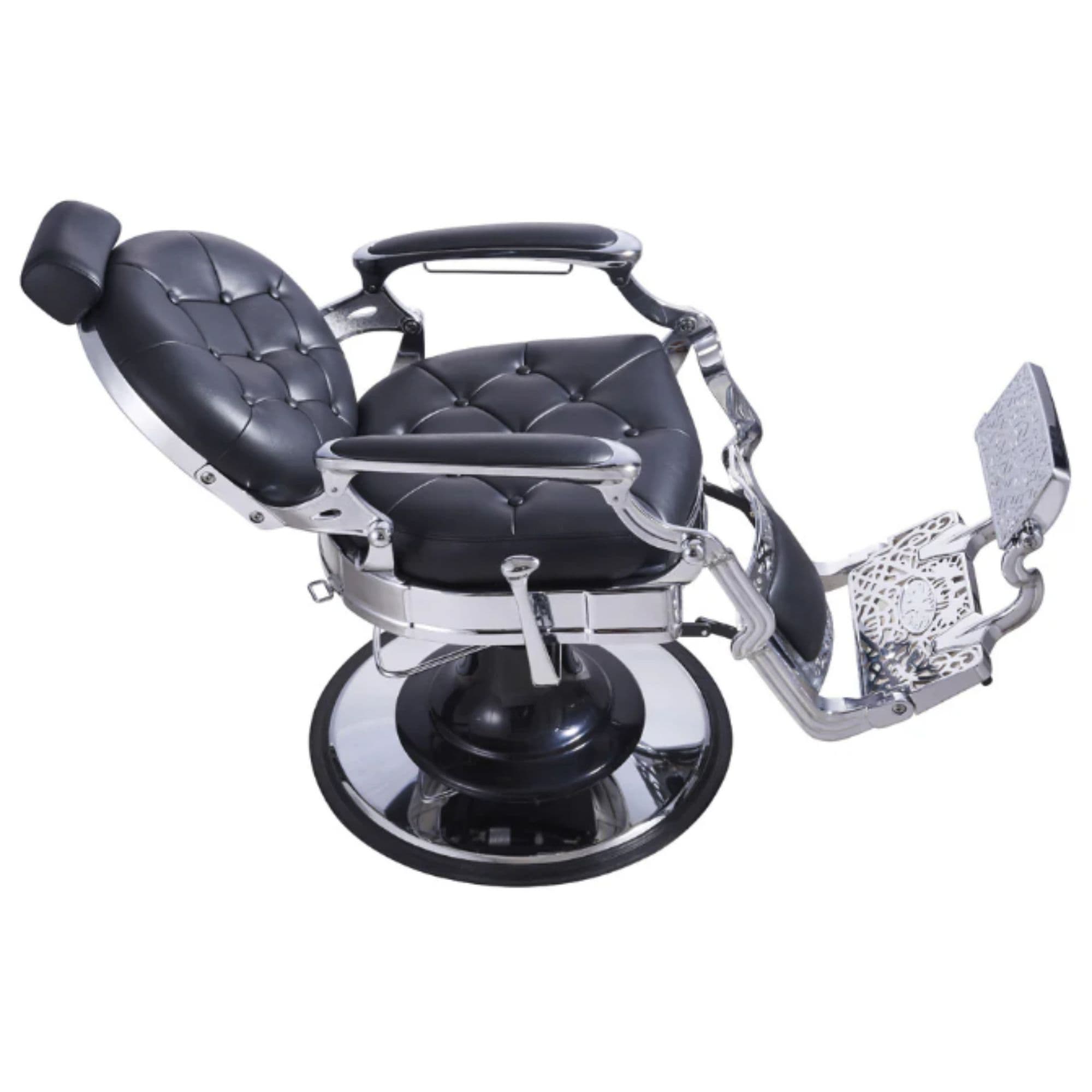 Vanquish Barber Chair Black Variant Top Side View On White Background